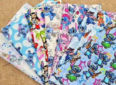 Disney Fabric Lilo & Stitch 100% Cotton Multiple Sizes Stitch & Angel Characters • £5.50