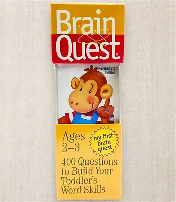 My First Brain Quest Cards Ages 2-3 Build Toddler's Word Skills. Award Winning • $14