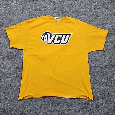 VCU RAMS T-Shirt Men's XL Yellow Athleticwear Short Sleeve Crew Neck Champion • $11.02
