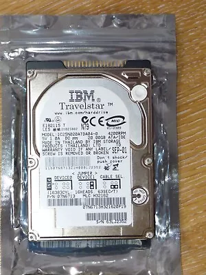IBM Travelstar IC25N020ATDA04-0 20GB 4200 RPM 2.5  IDE PATA HDD • £9.99