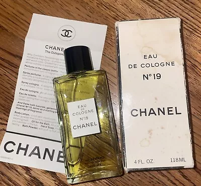 VINTAGE 1970s 4oz New & Unused Chanel No 19 Eau De Cologne Splash In Box RARE! • £120.63