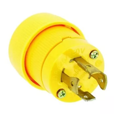 $8.99 • Buy Cooper 3465 Twist-Lock Male Plug L14-20P Yellow Nylon 3-Pole 4-Wire 20A 125/250V