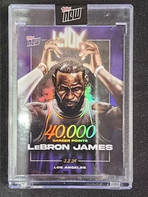 2023-24 TOPPS NOW Lebron James Lakers 40000 Points LJ-40K • $35