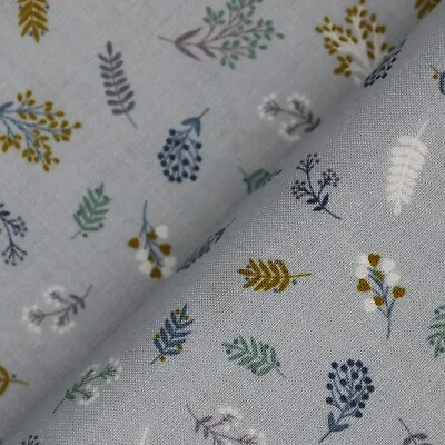 Cotton Fabric Quilting - Heather And Sage Spring Scatter Grey- Makower Material • £4.15