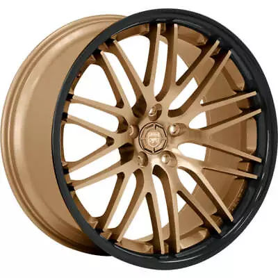 (4) 22  Lexani Wheels R-Twenty Satin Bronze Center W Black Lip Rims (B43) • $2409