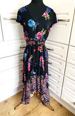 £34.99 • Buy Joe Browns Floral Boho Folk Style High Low Hem Long Maxi Dress Size 14