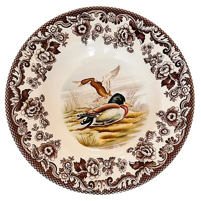 Spode Woodland Soup Bowl Mallard Ducks Thanksgiving Decor 9 Inch • $29.99