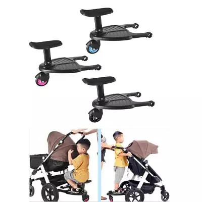 Buggy Wheeled Board Baby Stroller Pushchair Step Board Stand Plate Age 3-7 Kids • £29.15