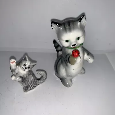 VINTAGE Bone China Cat Kittens X 2 Figures  • $18