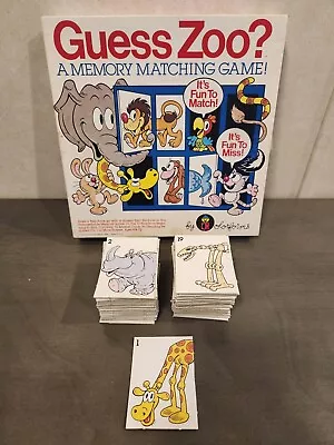 Vintage 1982 Colorforms GUESS ZOO? Memory Matching Card Game. 71/72 Cards.  • $24.99