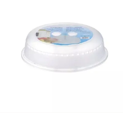  2PC PLASTIC MICROWAVE PLATE COVER HEAT RESISTANT WITH STEAM VENTS Clear 10.25'' • $8.99