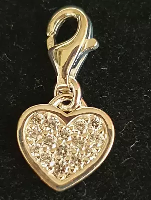 NEW Thomas Sabo Sterling Silver Sparkling Heart Charm Pendant  Cubic Zirconia • $69