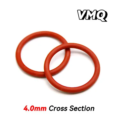£1.98 • Buy Silicone Rubber O Rings Metric Food Grade 4.0mm Cross Section 12mm-80mm OD