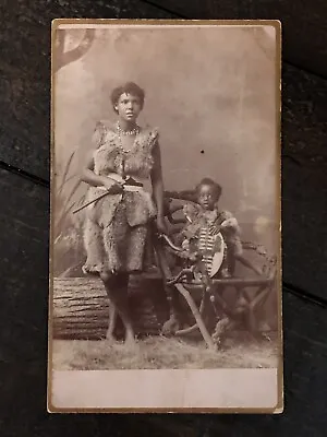 Very Rare 1870s Eisenmann Sideshow CDV Photo - African Zulu Warriors Natives • $327.25