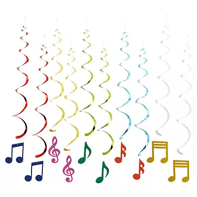 30 Pieces Swirl Decorations  Music Decor Party Hanging Musical Note Whirls • $9.99