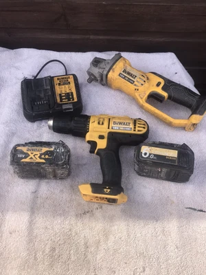 £21 • Buy GENUINE DEWALT 18v DRILL/GRINDER 2x BATTERIES & 1X CHARGER**FOR SPARES/REPAIRS*