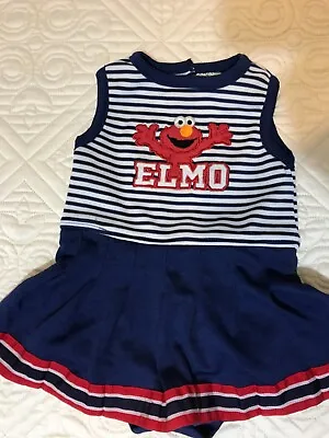 Sesame Street Elmo Chearleader Dress Toddler Size 6/9 M.......................c4 • $19.99