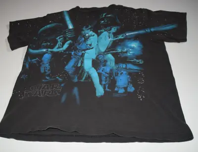 Vtg 1996 Star Wars A New Hope Poster T-Shirt  Size Youth XL (18-20) Distressed • $35.16