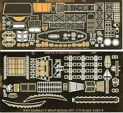 White Ensign Models 1/72 Type Viic U-boat Detail Set For Rvl 7203 • £34.62