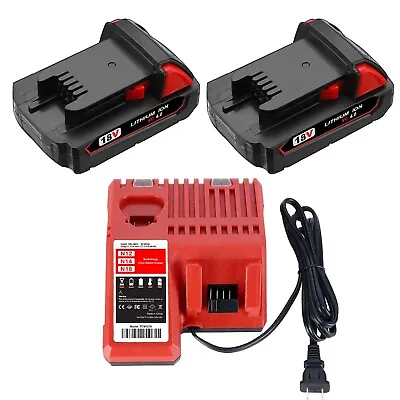 18V 4Ah For Milwaukee 18V M18 Lithium XC 2Ah 3Ah 1.5Ah Compact Battery / Charger • $32.99