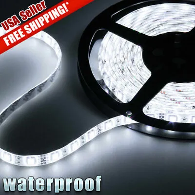 5M 3528 LED Strip Light 300 LEDs Super Bright 7000K Cool White Waterproof IP65 • $6.89