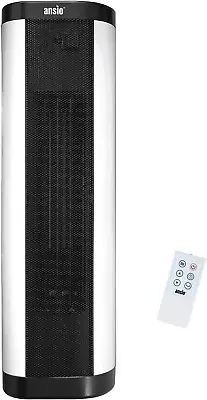 ANSIO 2000W Oscillating PTC Ceramic Tower Heater With Remote Control USED • £24.98