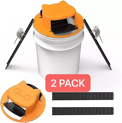 2 PACK Slide Bucket Lid Mouse Rat Trap Flip Mouse Trap Bucket Mousetrap Catcher • $18.49