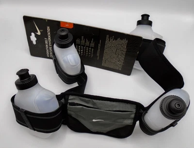 $28.95 • Buy Nike Hydration Belt 4 Bottle Belt Waist Pack Adult Unisex Grey/Black/White