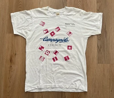$39 • Buy Vintage Campagnolo Chorus T Shirt Campy Mens Medium Single Stitch Road Cycling