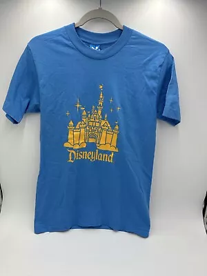 Disneyland Men's Medium T-Shirt Cinderella Castle Single Stitch USA Blue Vintage • $75