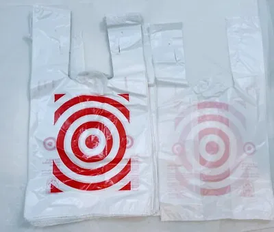 $24.95 • Buy 250ct Plastic T-Shirt Bags With Handles 9 X6 X16  Target Grocery Retail Bag 250