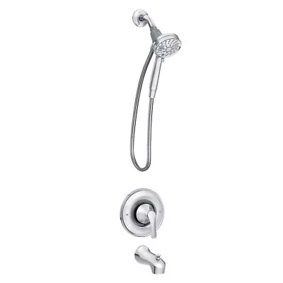 MOEN Darcy With Magnetix Single-Handle 6-Spray 3.75 In. Tub And Shower Faucet In • $69.99