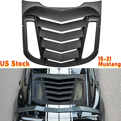 Fits 2015-2021 Ford Mustang Rear Window Louver Cover Sun Shade ABS Matte Black • $148.89