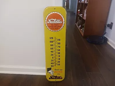 Vintage  Nesbitt's Nesbitts Orange  Soda  Sign Thermometer Nice Condition!!!!! • $499