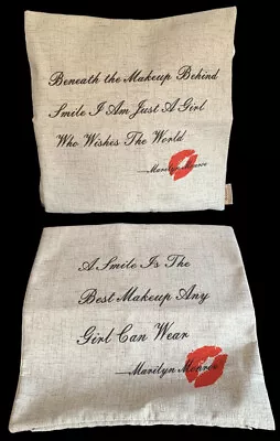 Zooyoo Pillow Covers With Marilyn Monroe Quotes. Set Of 2 • $19.99