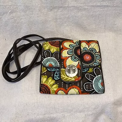 Vera Bradley Flower Shower Purse Square Crossbody Turn Lock Closure • $13.99