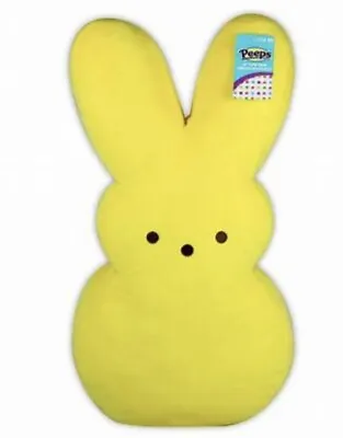 PEEPS Yellow Marshmallow Plush Bunny Easter Gift Pillow Just Born • $6.99