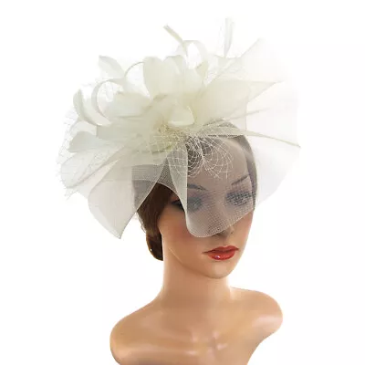 Women's Royal Ascot Headband Feather Clip Fascinator Race Hat Flower  Party Prom • £7.98