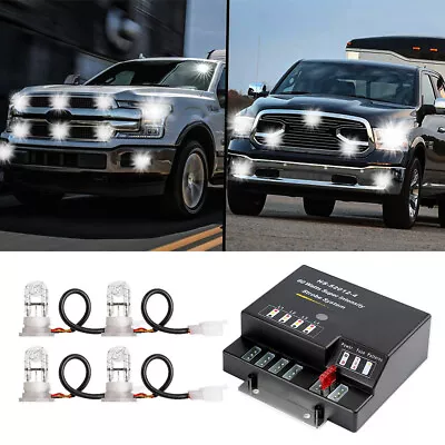 $65.69 • Buy Hideaway 4 HID Bulbs 80W Emergency Strobe Light Flashing Warning System White