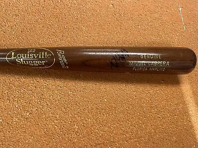 Miguel Cabrera Signed Bat Rookie Auto MLB Coa Florida Marlins Louisville  • $499