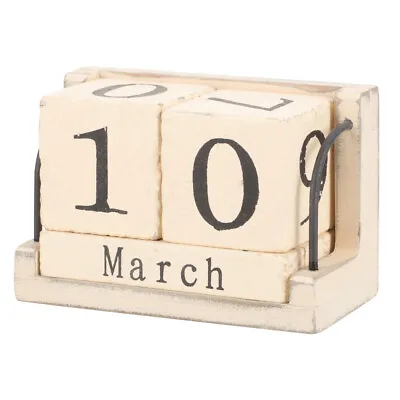 £13.84 • Buy Wooden Office Decor Block Calendar