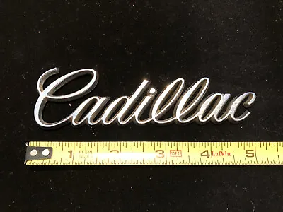 Vintage Cadillac Car Emblem Boot Rear Badge Trunk Sticker Silver Letters • $15.99