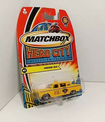 Matchbox 2004 Hero City Collection Checker Taxi Cab Diecast Car #41 Yellow New • $12.99