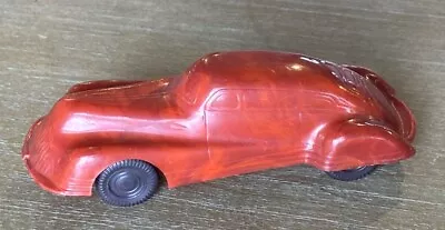 Vintage 1940s Streamlined Moulded Plastic Red Car 5.5” • $12.99