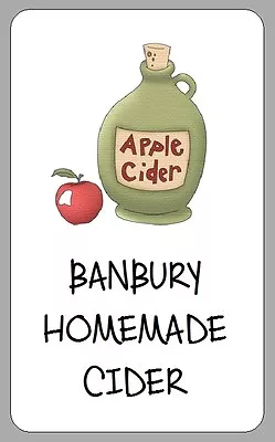 Homemade Apple Cider Labels Personalised Homebrew Stickers For Drinks Bottles • £2.70