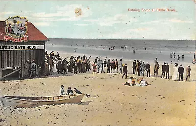 1911 Public Bath House & Beach Pablo Beach FL Post Card • $17