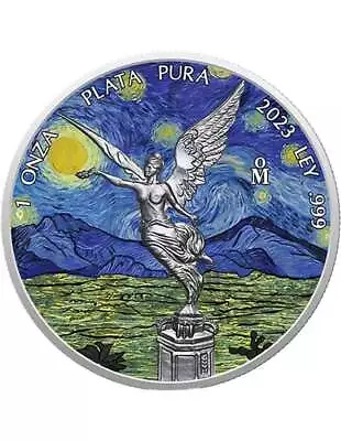 STARRY NIGHT EDITION Libertad 1 Oz Silver Coin Mexico 2023 • $129.99