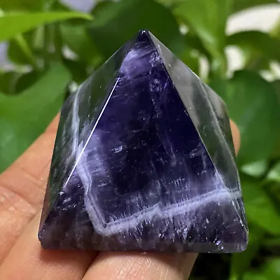  Natural Dreamy Amethyst Quartz Pyramid Crystal Point Reiki Healing 1pc • $15.99