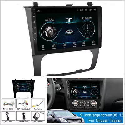 9  1+16GB Car Stereo Radio GPS Navigation WiFi For 08-12 Nissan Altima Auto A/C • $157.59