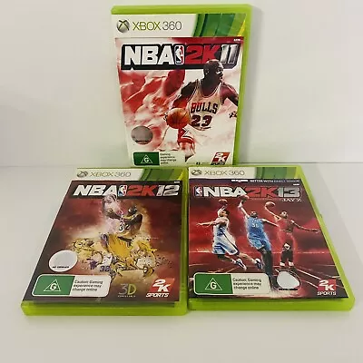 NBA 2K11 12 13 - Microsoft Xbox 360 Games Bundle With Manual + Free Postage • $24.90